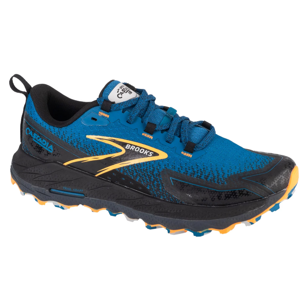 Sepatu Trail Running Brooks Men Running Shoes Cascadia 18 Blue Sapphire