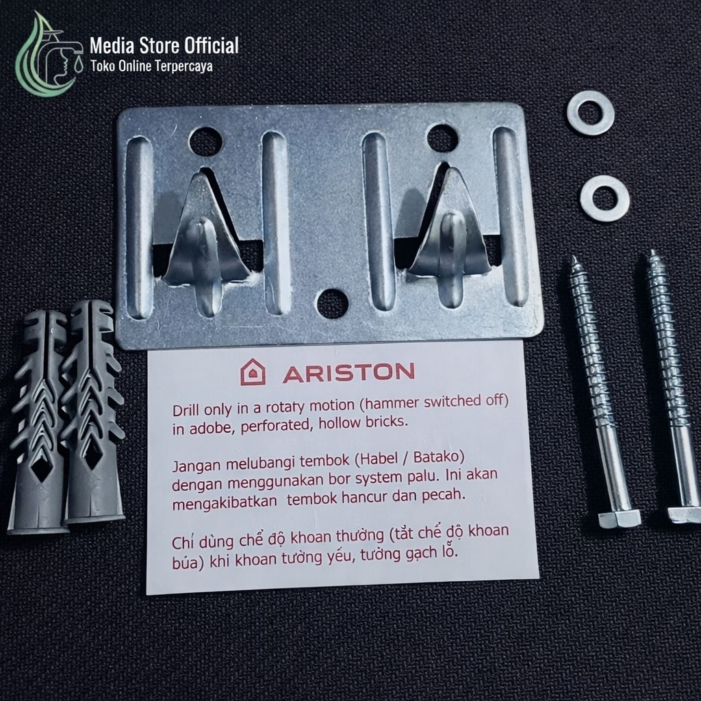 Bracket Water Heater Ariston 10 L/15L/30 Liter / Gantungan Braket Ariston Water Heater