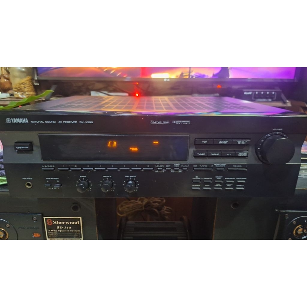 Speaker Hifi Sherwood 3 way, woofer 12"+Ampli Yamaha AVR RX-V395