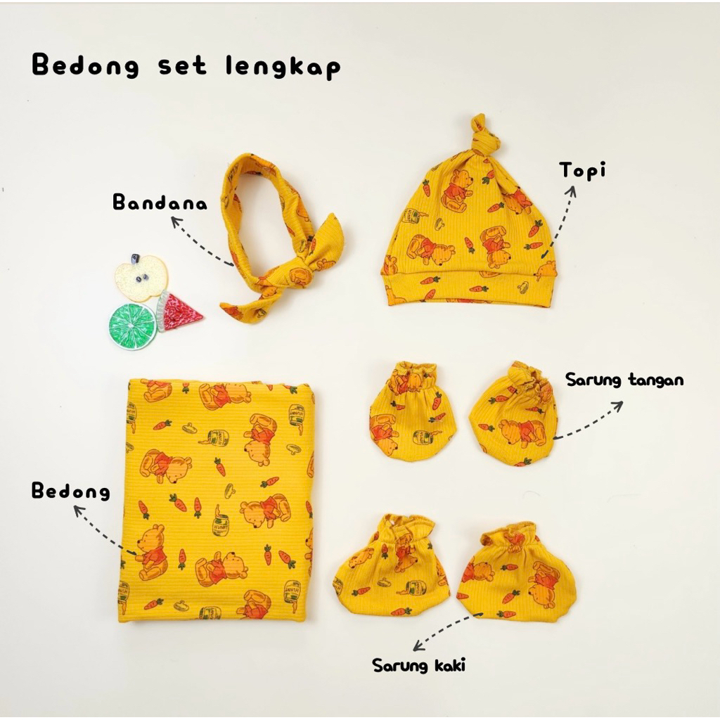 AEGI | Swaddle baby set girl / Bedong Bayi set / Selimut bayi / Bedong bayi katun / Bedong bayi moti