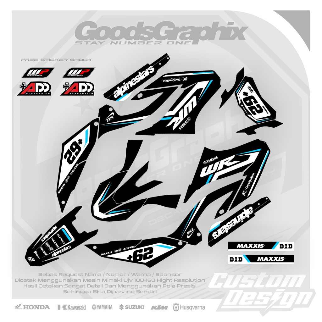 Stiker Motor Yamaha WR 155 Full Body – Decal Desain Keren