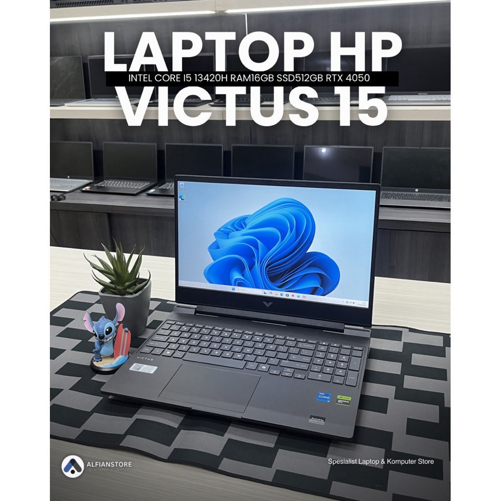 LAPTOP HP VICTUS 15 FA2717TX INTEL CORE I5 13420H RAM16GB SSD512GB RTX 4050