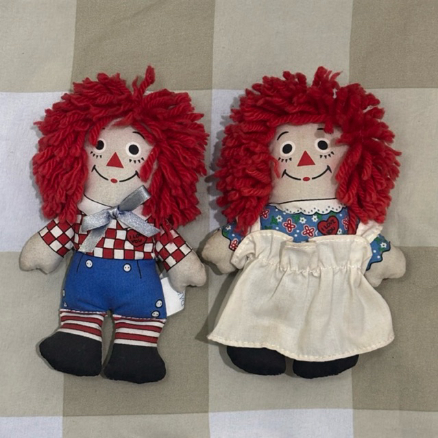 Boneka Raggedy Ann dan Raggedy Andy Dakin Mini