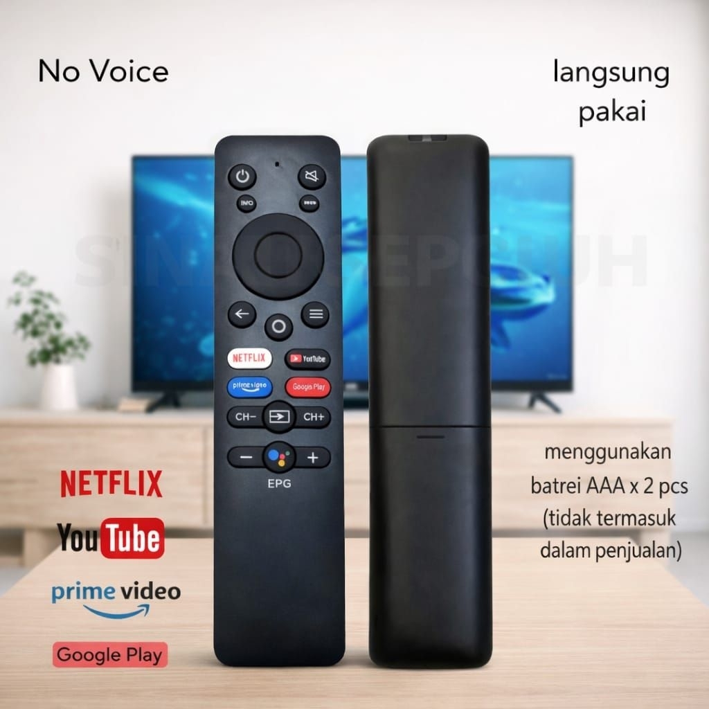 REMOTE TV  REALME LED LCD DIGITAL SMART 4K ANDROID MULTI UNIVERSAL 32/43/50 IN YOUTUBE NETFLIX 805