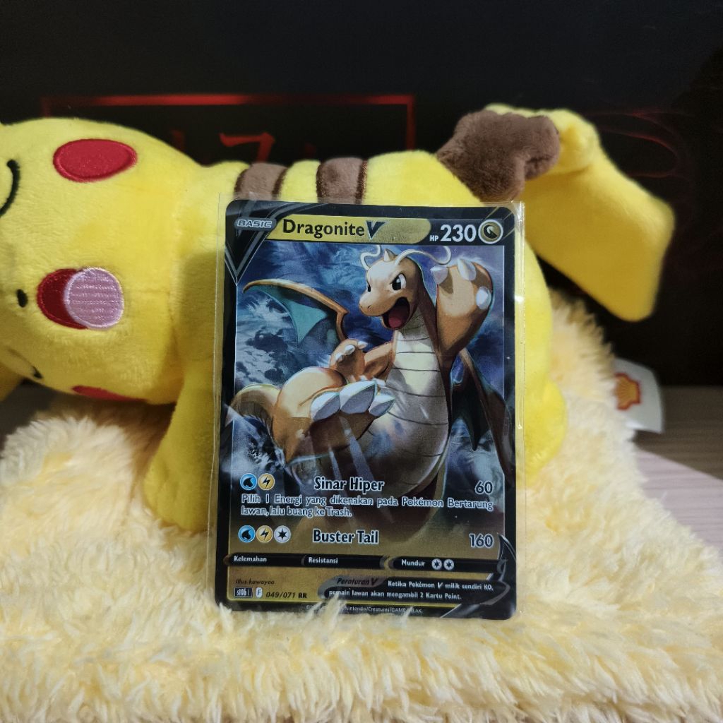 Kartu Pokemon tcg, Dragonite V RR 049/071 Bahasa Indonesia