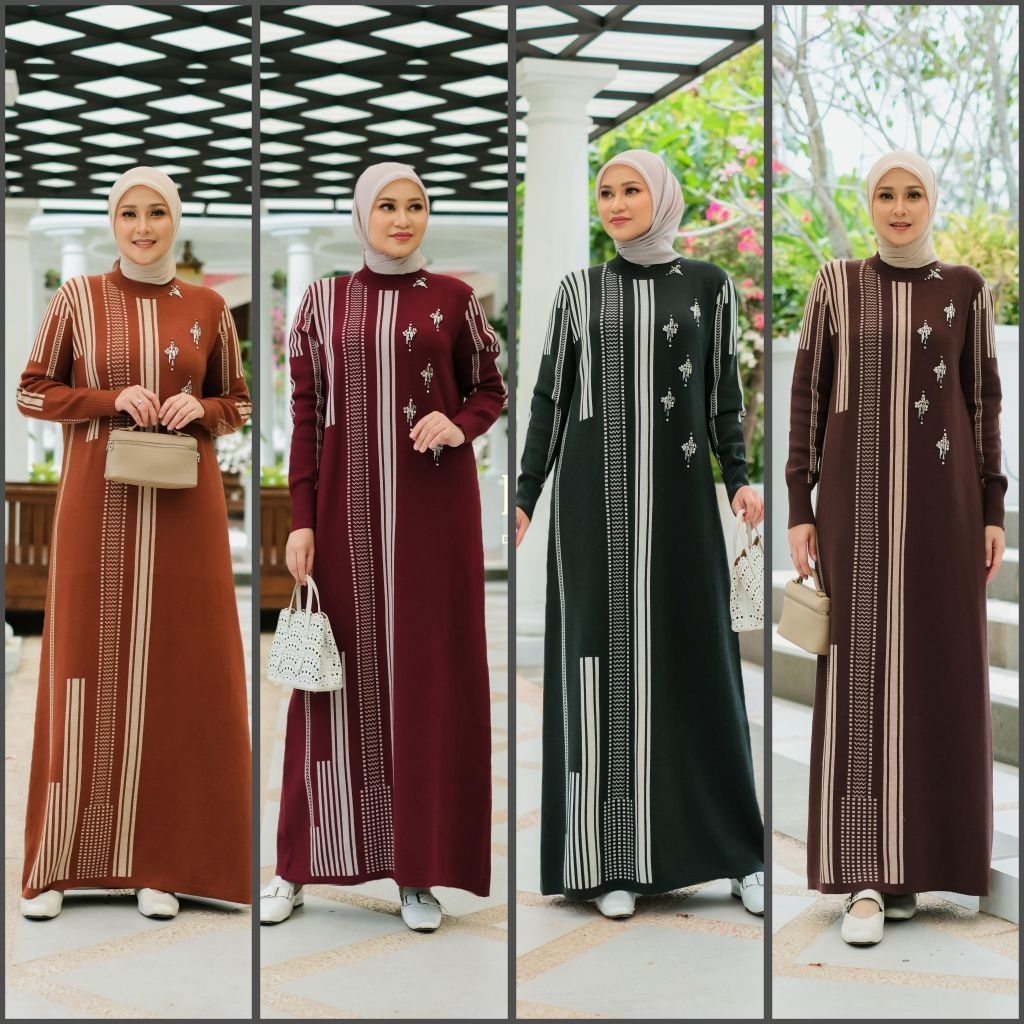 ZAWWA SET CELANA,YASHFA DRESS KNIT BY RAFIKA X DLOVERA