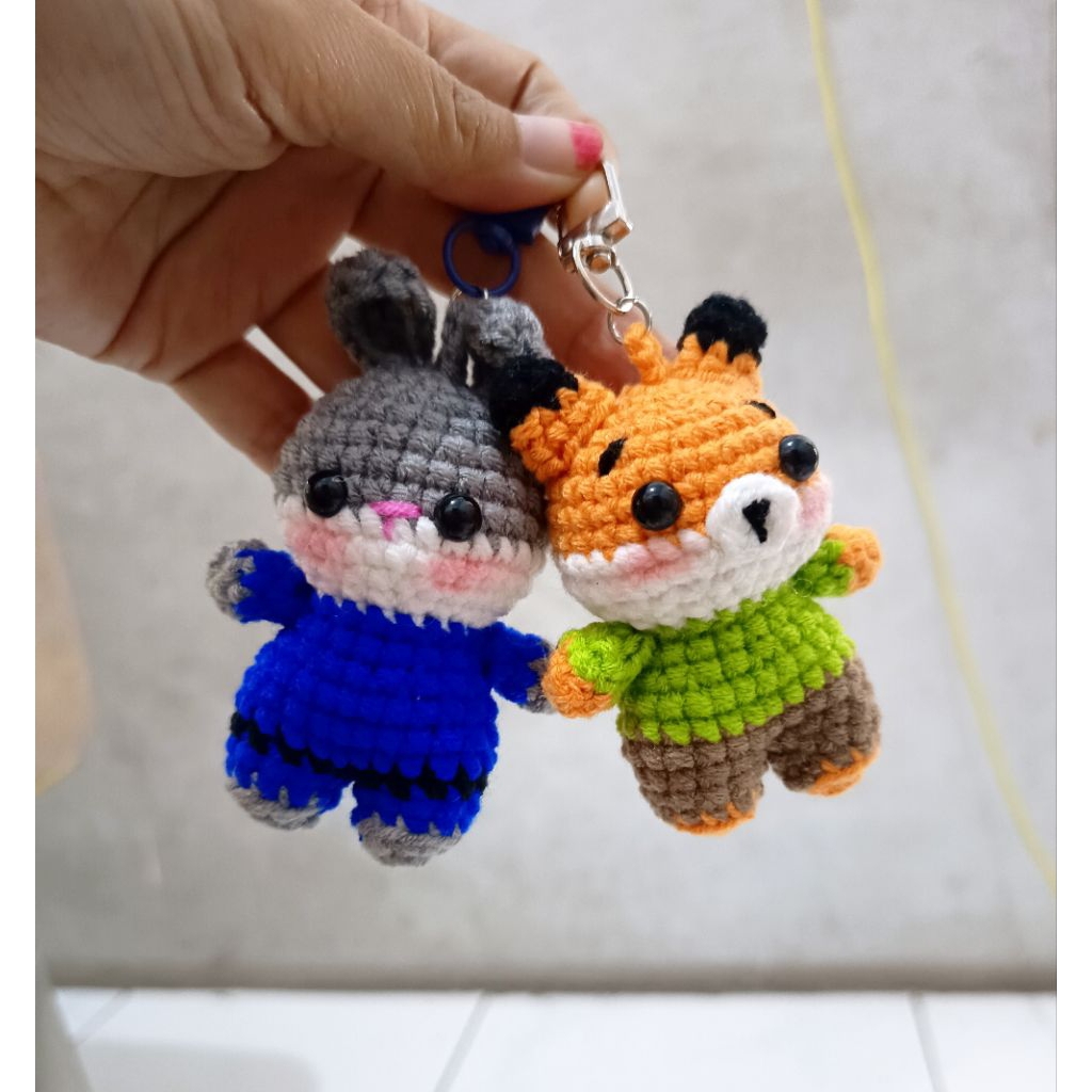 ZOOTOPIA crochet || amigurumi Zootopia || keychain rajut