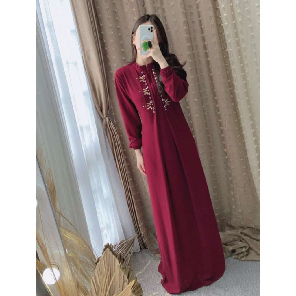 Shauqia Abaya Lebaran | Gamis Lebaran | Dress Ramadhan | Kaftan Idul Adha | Bukber Outfit | Hijab Fr