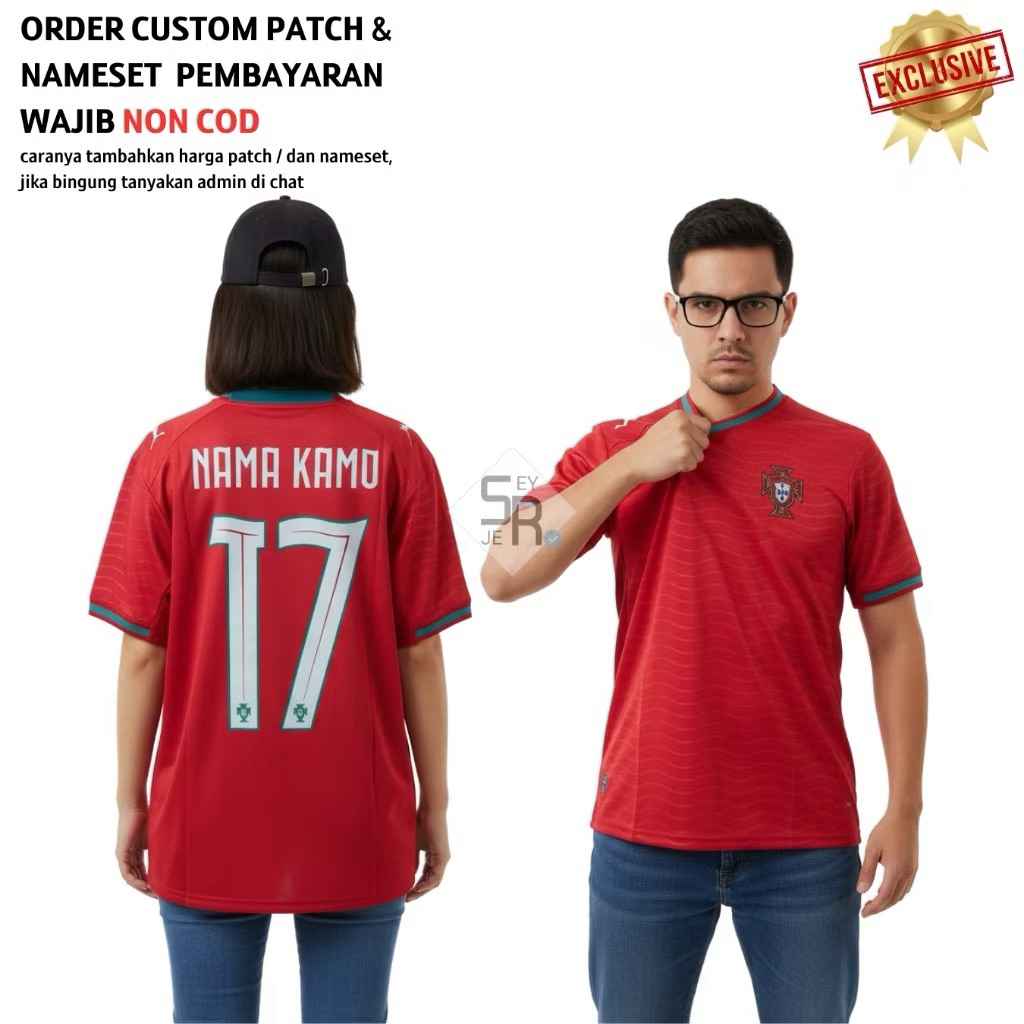 Jersey Portugal Home World Cup 2026 2027 Grade Original - Jersey Portugal Piala Dunia High Quality