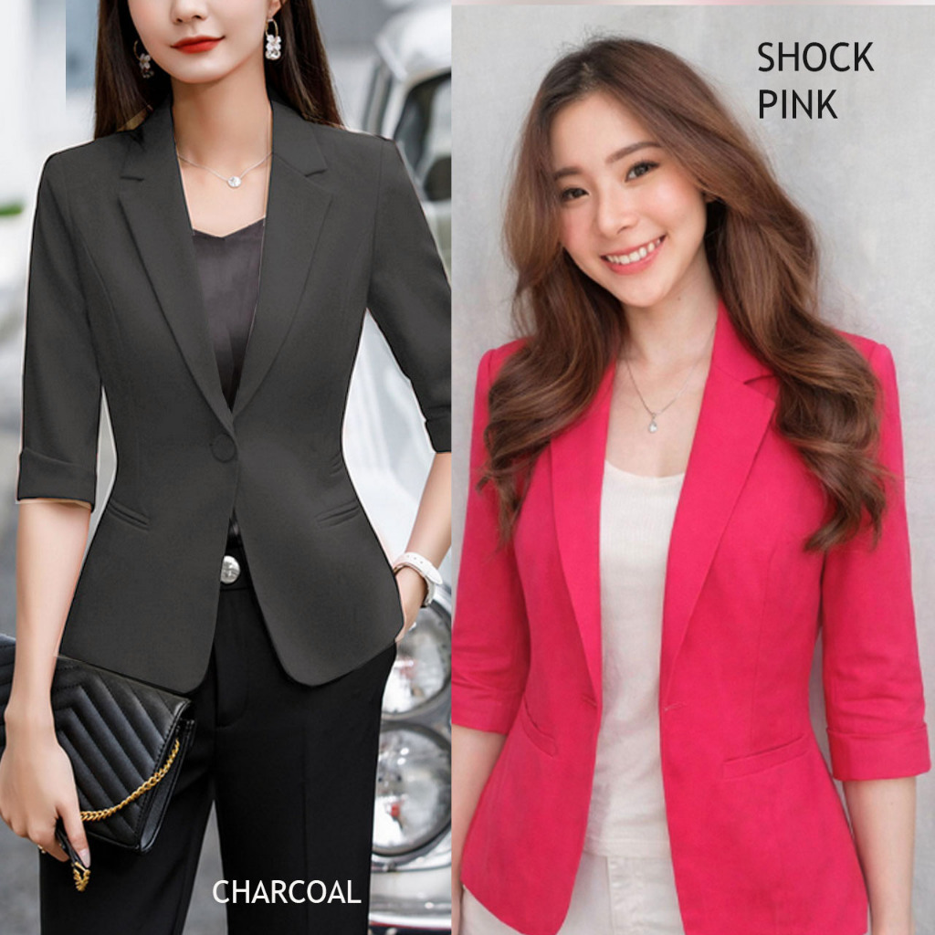Side Pocket Blazer Elbow sleeve