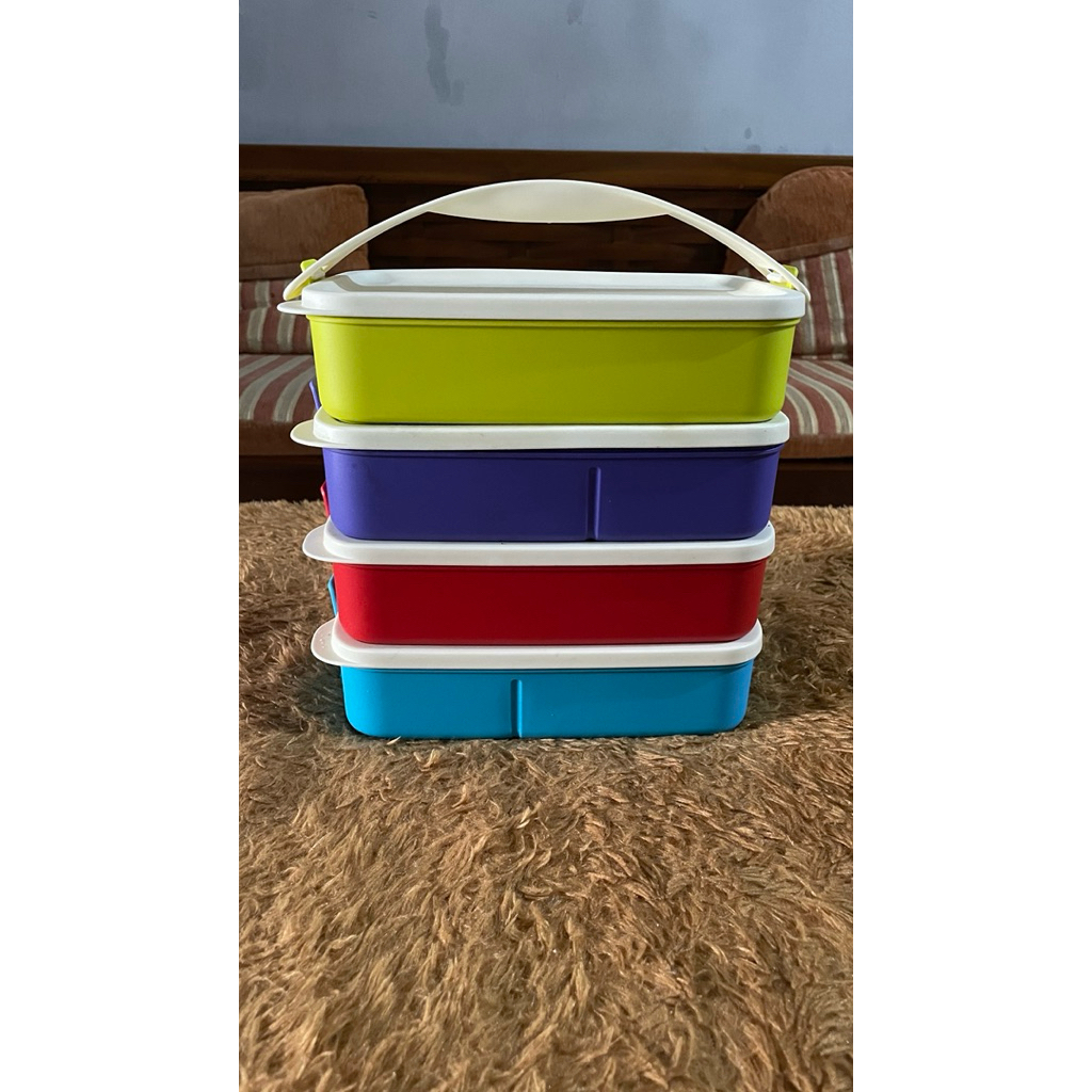 Tupperware Set Rantang 4 Susun Warna Ceria