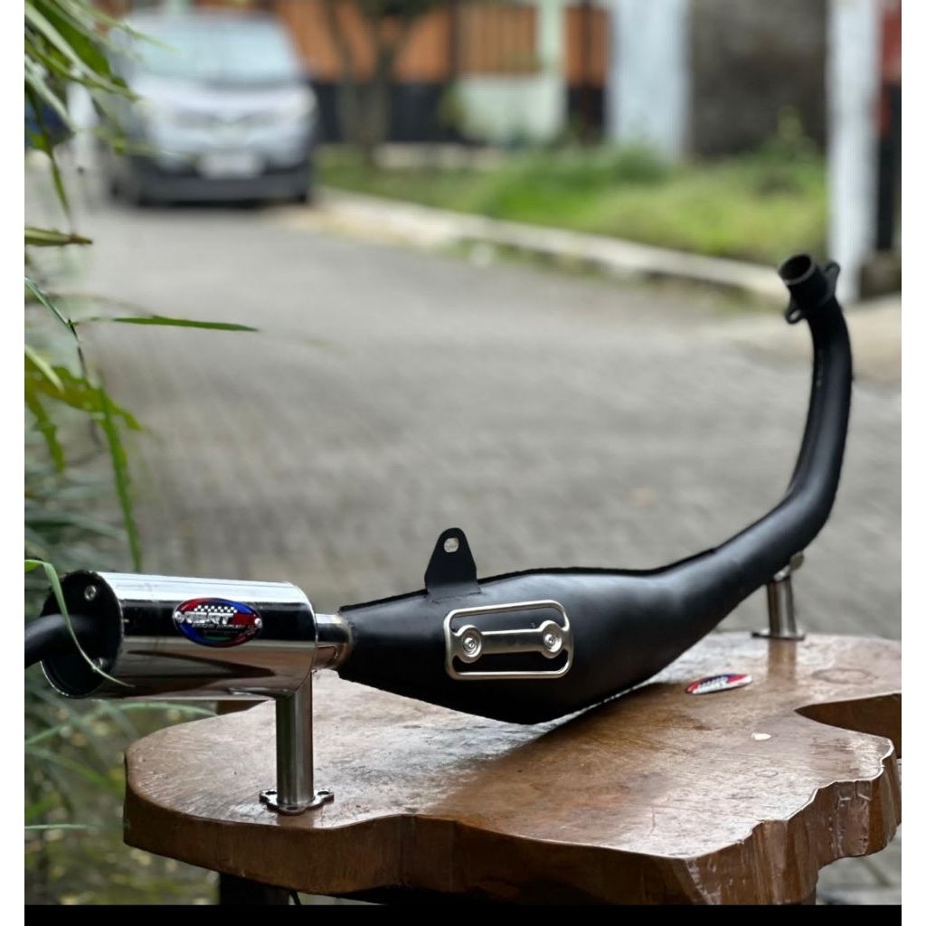 Knalpot ABRT20 Satria 2tak Standar Racing Full Press Original Pabrik ABRT20