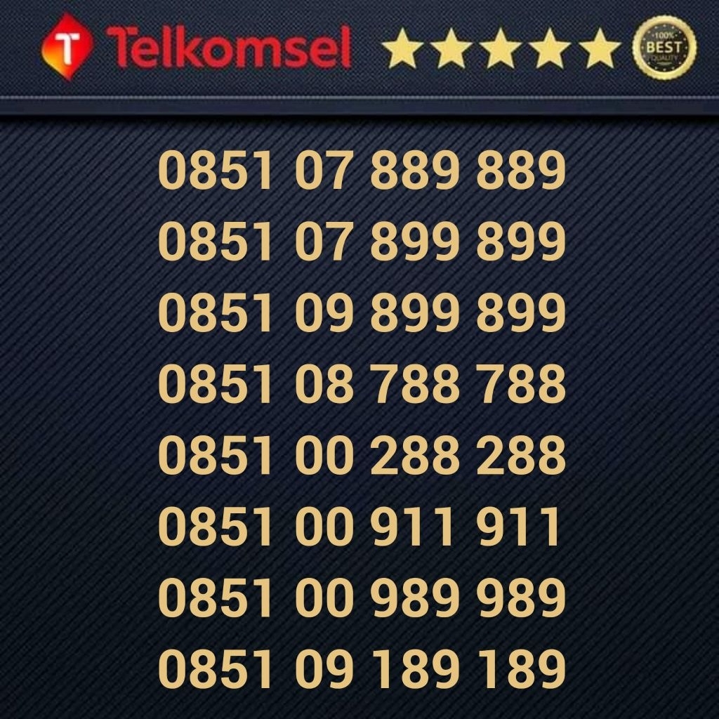 Kartu Perdana Telkomsel Flexi - Nomor Cantik ABC ABC - 0851 07 889 889 0851 07 899 899 0851 09 899 8