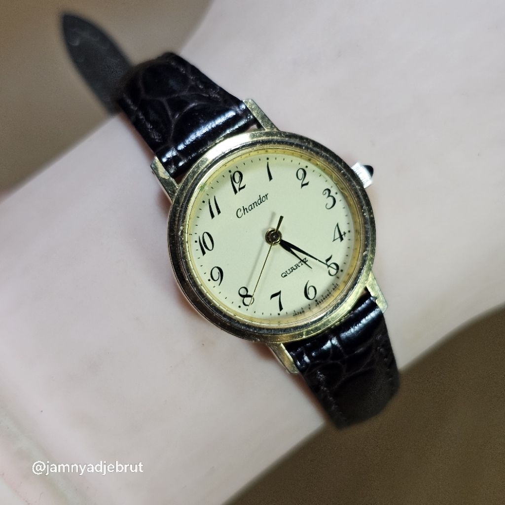 Jam Orient Chandor J65406 Gold Ladies Vintage Bekas