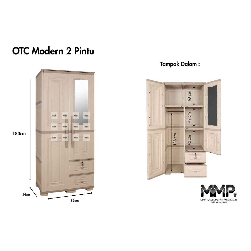 Lemari Plastik Olymplast OTC Modern | Lemari Plastik Murah Palembang