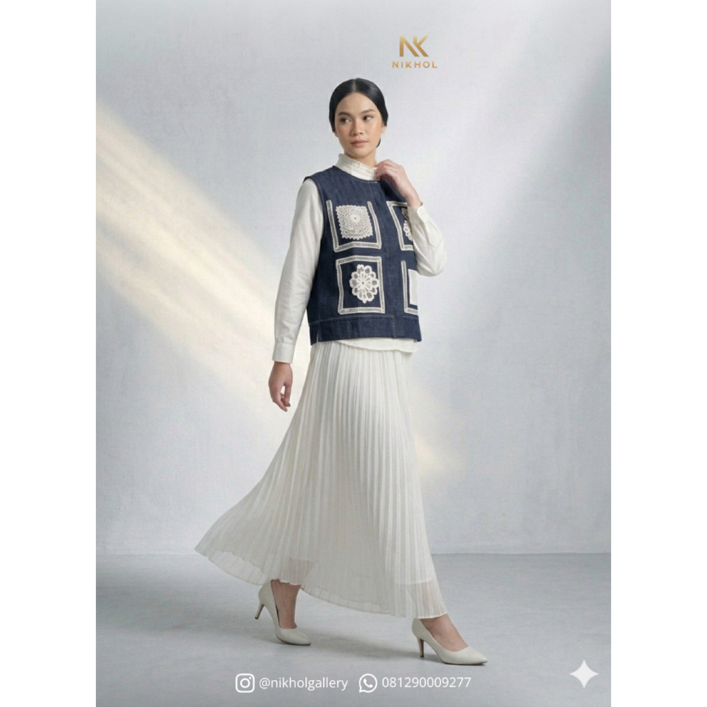 Vest Denim Bordir NIKHOL