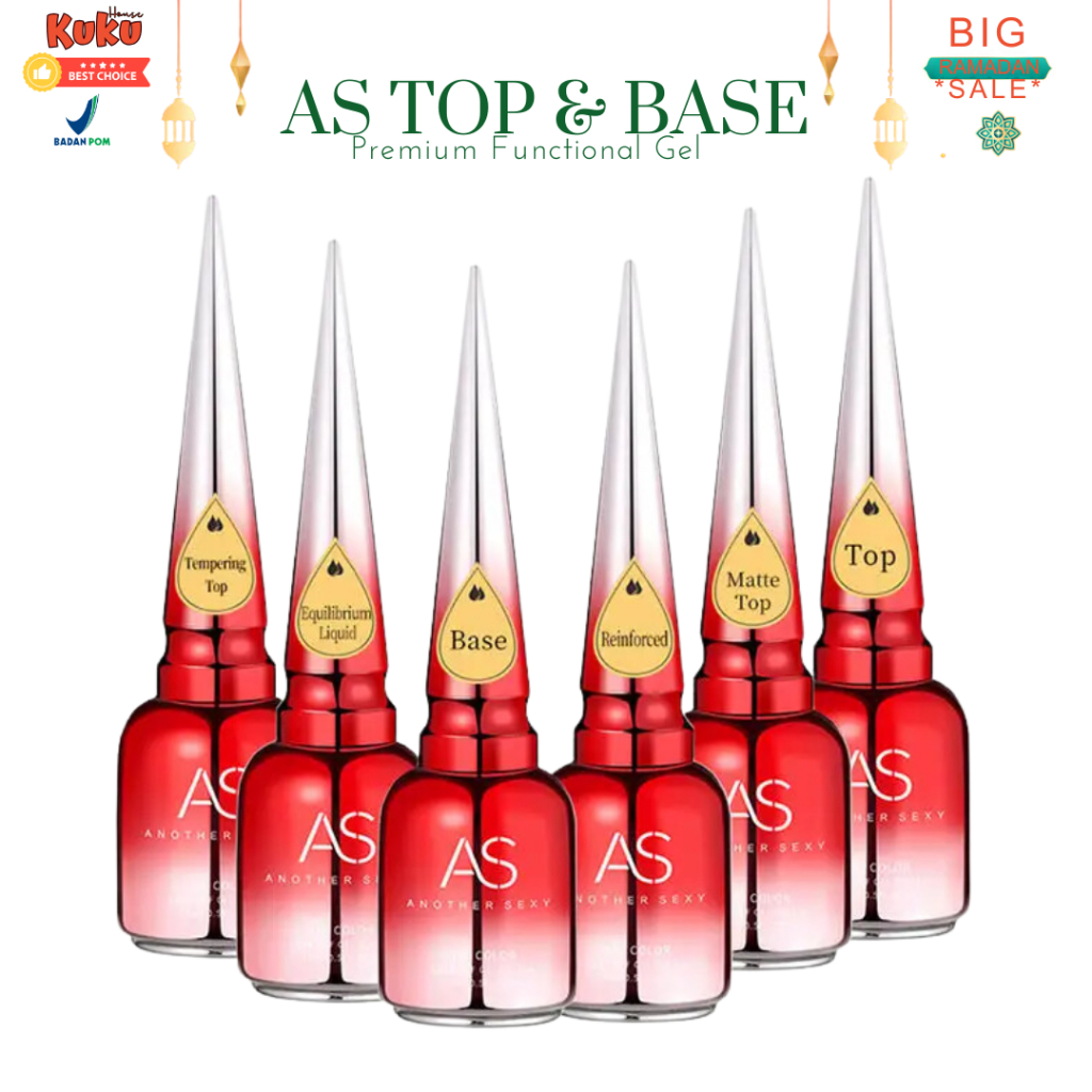 AS Top Coat / Base Coat Nail Gel UV 15 ml Base coat Top coat / Kutek AS