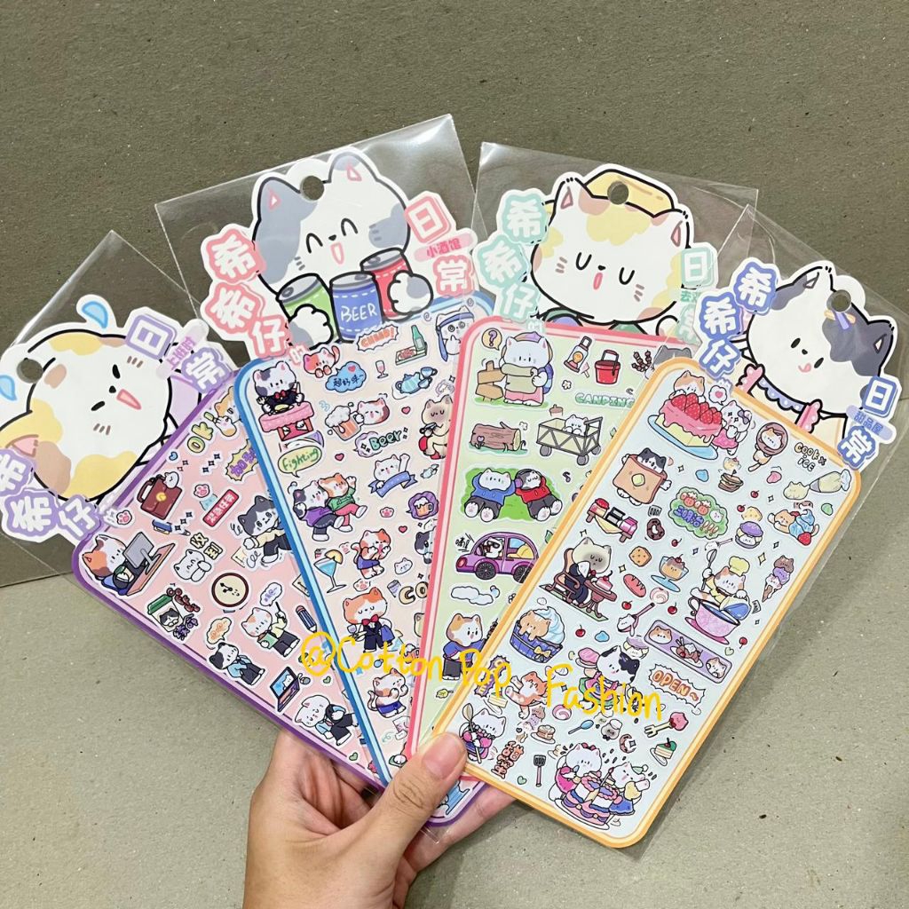 Stiker Kucing Transparan Lucu Dekorasi Menghias