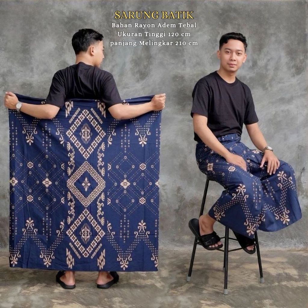 Sarung batik pria bahan rayon super