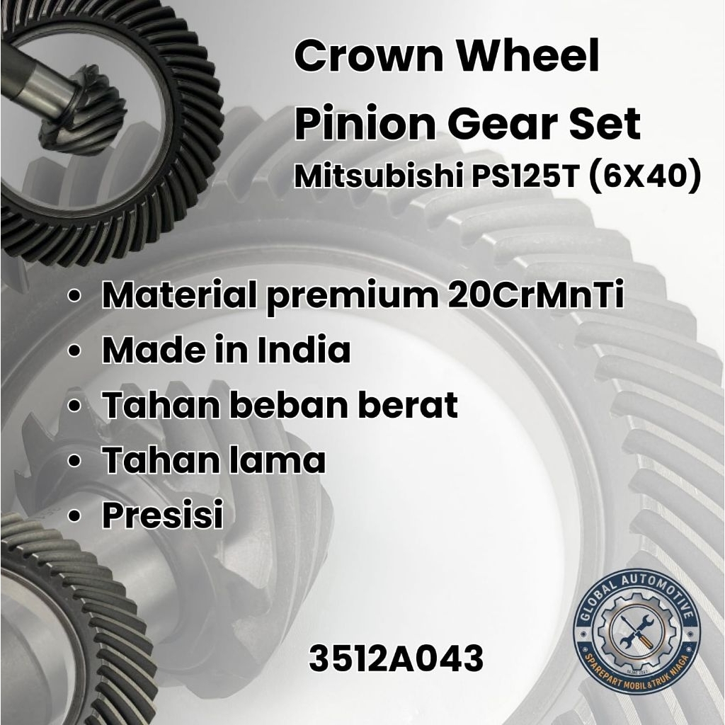 Crown Wheel Canter PS125 6x40 Original, Gear Set Ps125 6x40 Canter, Gear Set Canter