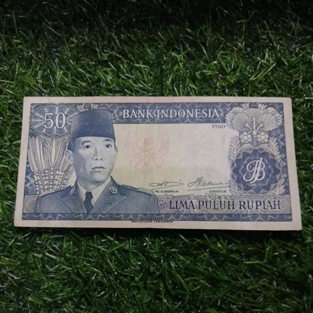 uang kuno 50 soekarno 1960 asli.1