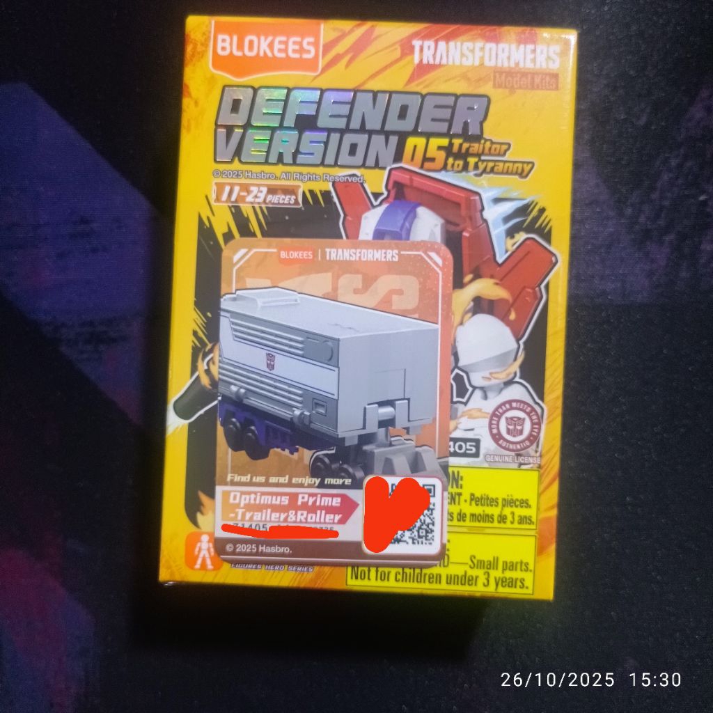 Blokis Defender 05 Optimus Prime Trailer & roller