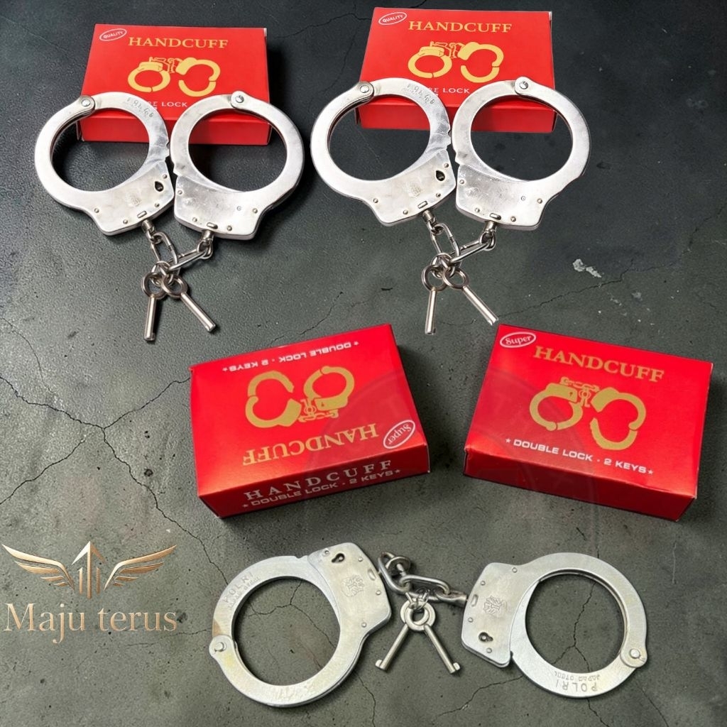 Borgol Tangan Handcuff logo Polri Original