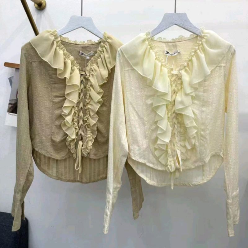 Baju atasan blouse wanita Baju atasan wanita rumbai baju wanita kekinian