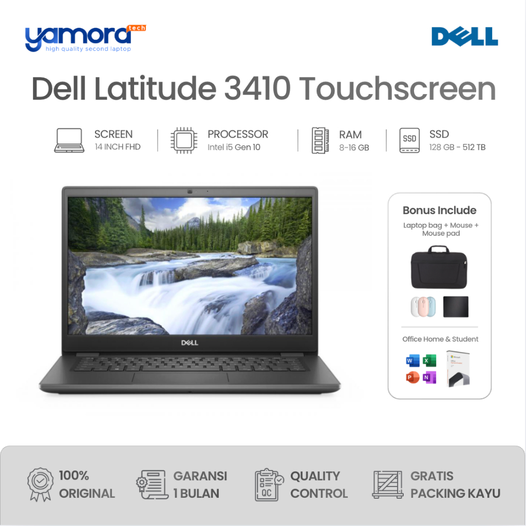 Dell Latitude 3410 Core i5 Gen 10 Touchscreen FHD Backlit