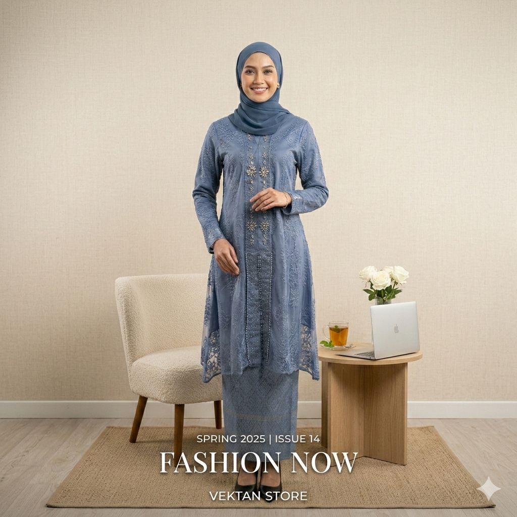 VEKTAN - Kebaya Airin Tunik Set Songket Tunik Pesta Baju Kondangan