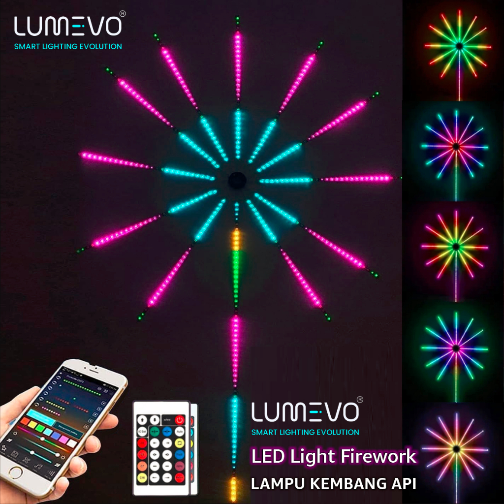 Lampu LED Firework - Lampu dekorasi 17 agustusan Ramadhan Natal Tahun baru lampu hias rumah gapura t