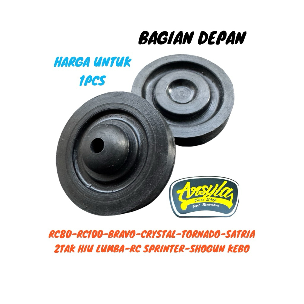 karet ganjal jok karet sadel jok bantalan oreo bulat bagian depan suzuki rc80 rc100 crytstal tornado