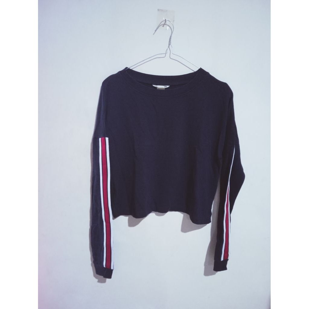 (SECOND) kaos lengan panjang Crop Top H&M 10-12Y