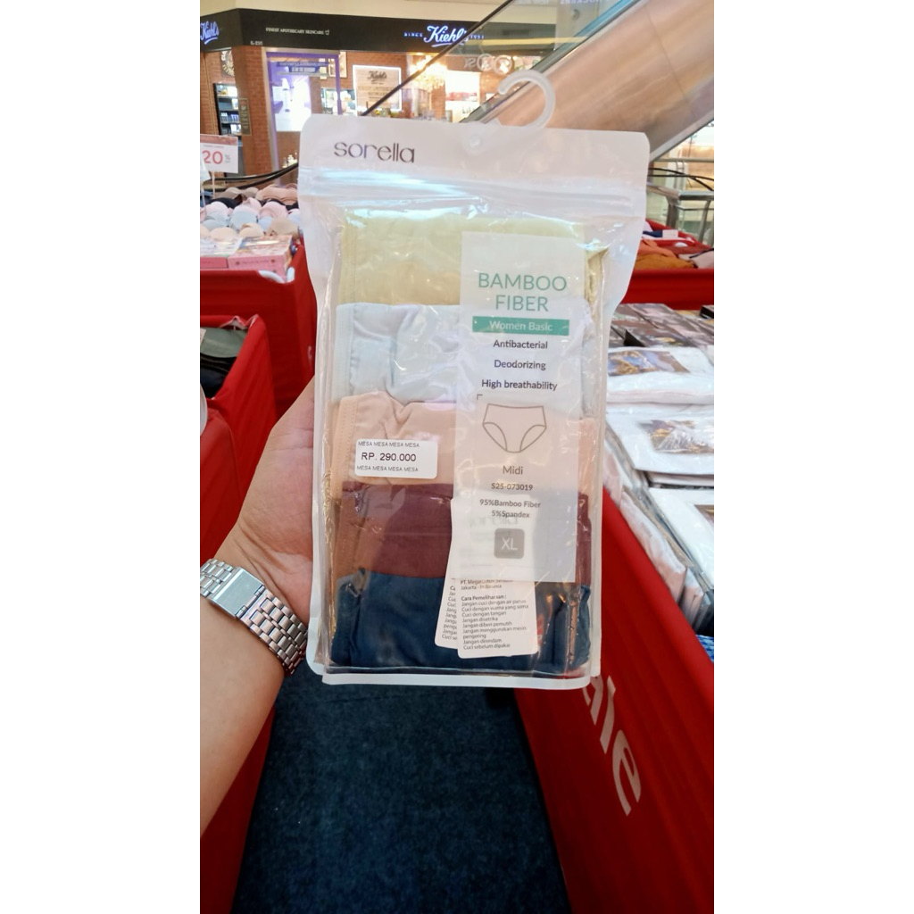 Sorella Panty Pack Natural Bamboo celana dalam model MIDI S25-073019