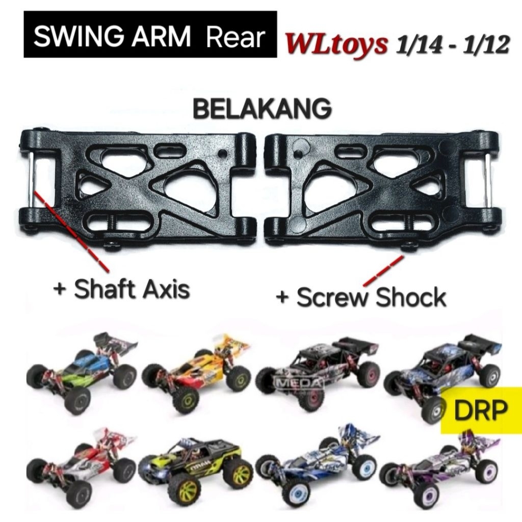 DRP Swing Arm Belakang WL 144001 144010 124008 2pcs Original Part
