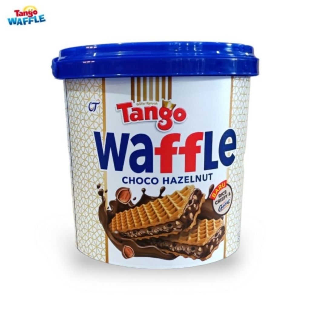 Tango Waffle Choco Hazelnut Jar Toples Grosir Ecer Coklat Kacang Wafer Lebaran