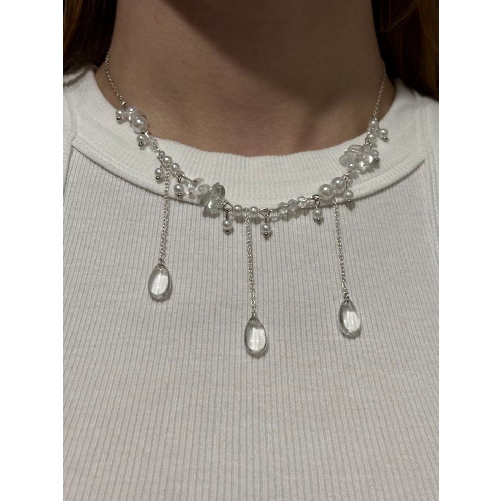 water bead tassel necklace