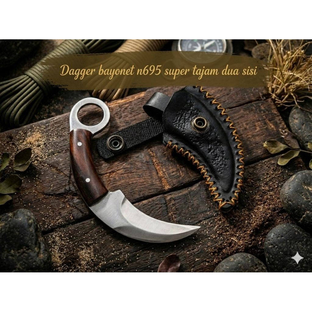 kerambit beladiri permanen n695 tajam dua sisi / kerambit Minang / kerambit original