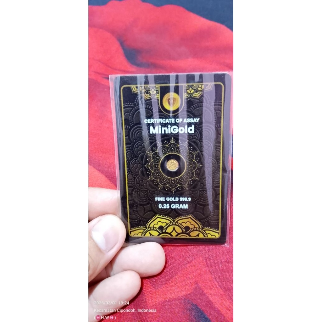 Emas Mini Gold 0,25Gram Tahun 2025