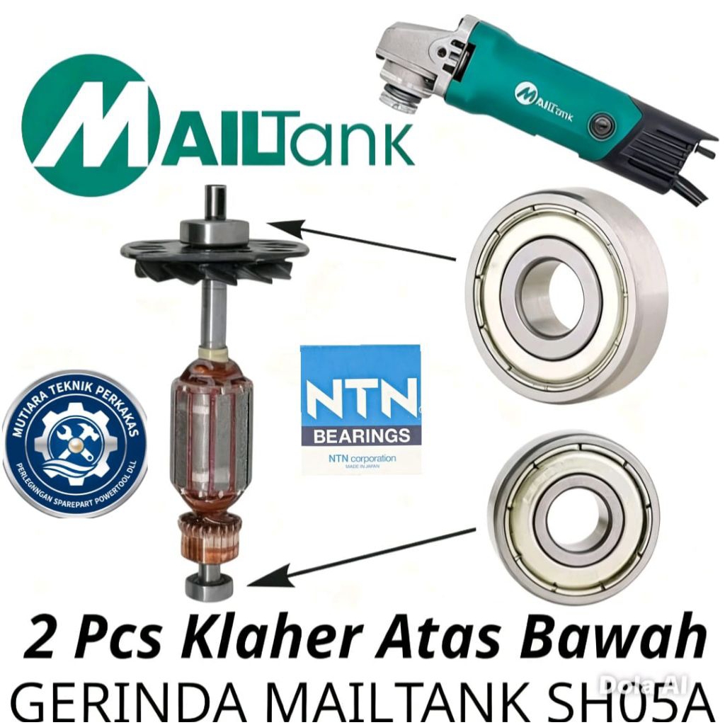 sepaket bearing(NTN)armature mesin gerinda mailtank SH 05