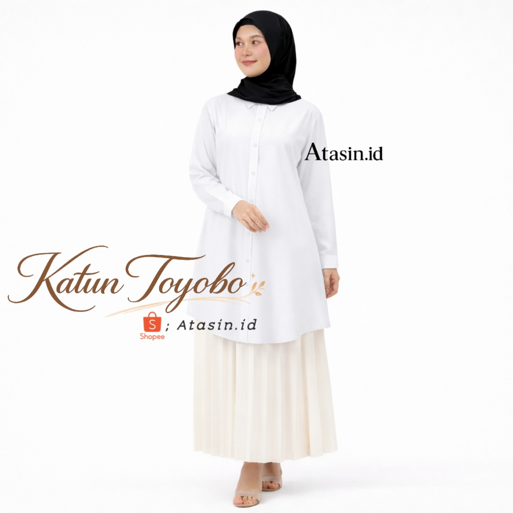 Atasan Putih Jumbo LD 120 | LD 140 Bahan TOYOBO Premium