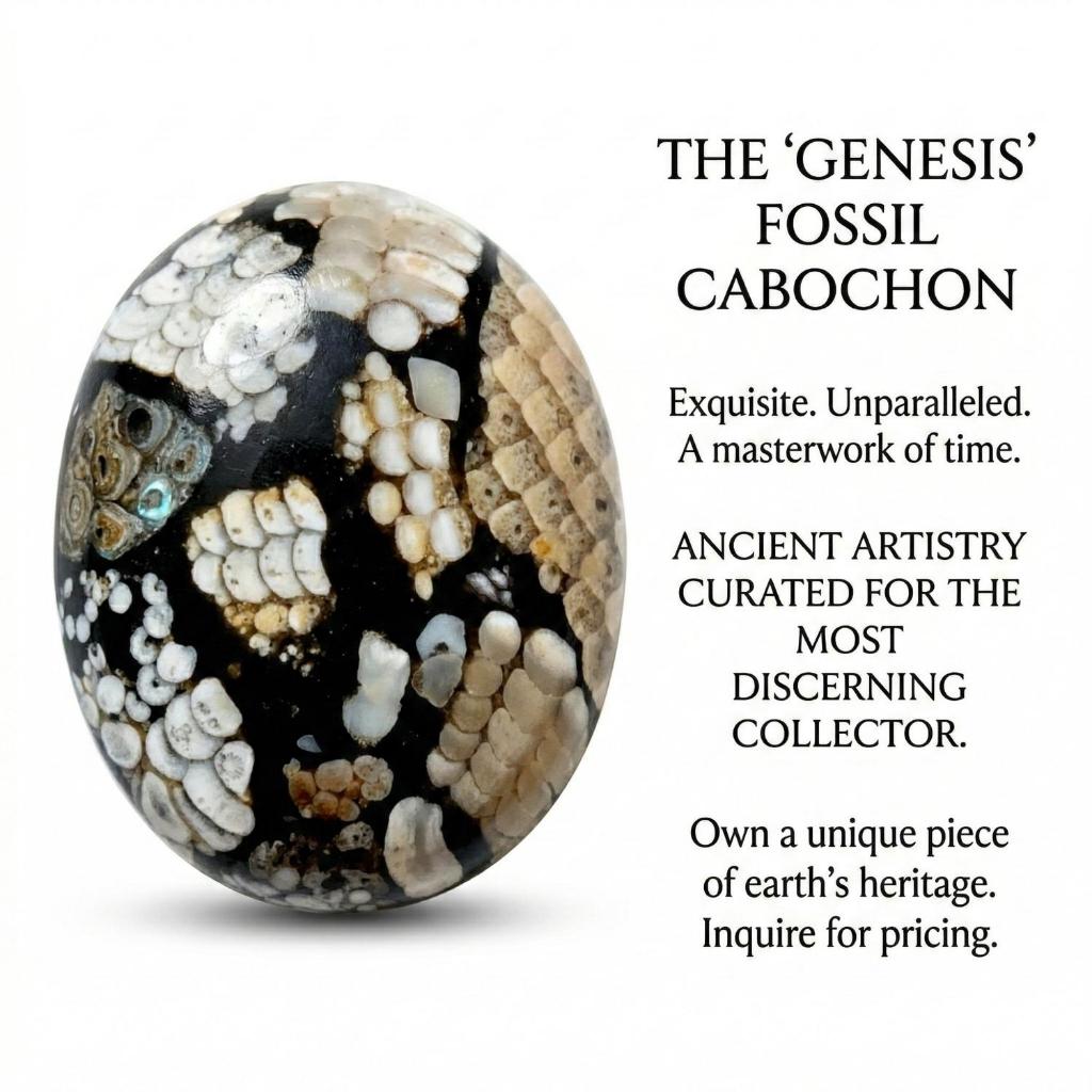 Batu Natural Genesis Cabochon Asli -Energy Crystal Pendant Calm Aura Fengshui & Meditation for Men a