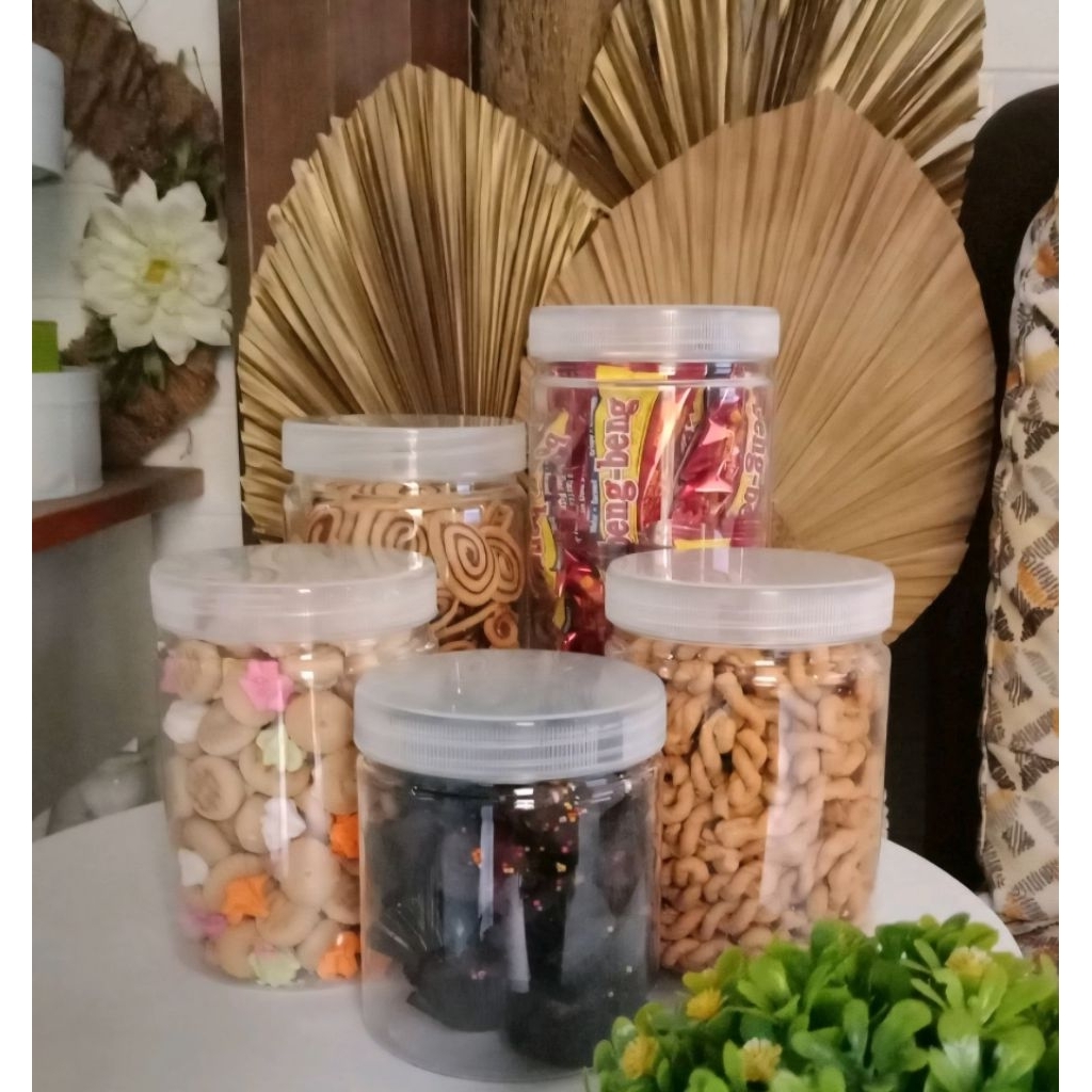 Toples Anti Pecah Tempat Kue Jajan Silinder Bening Transparan | Lodong Wadah tempat snack krupuk | J