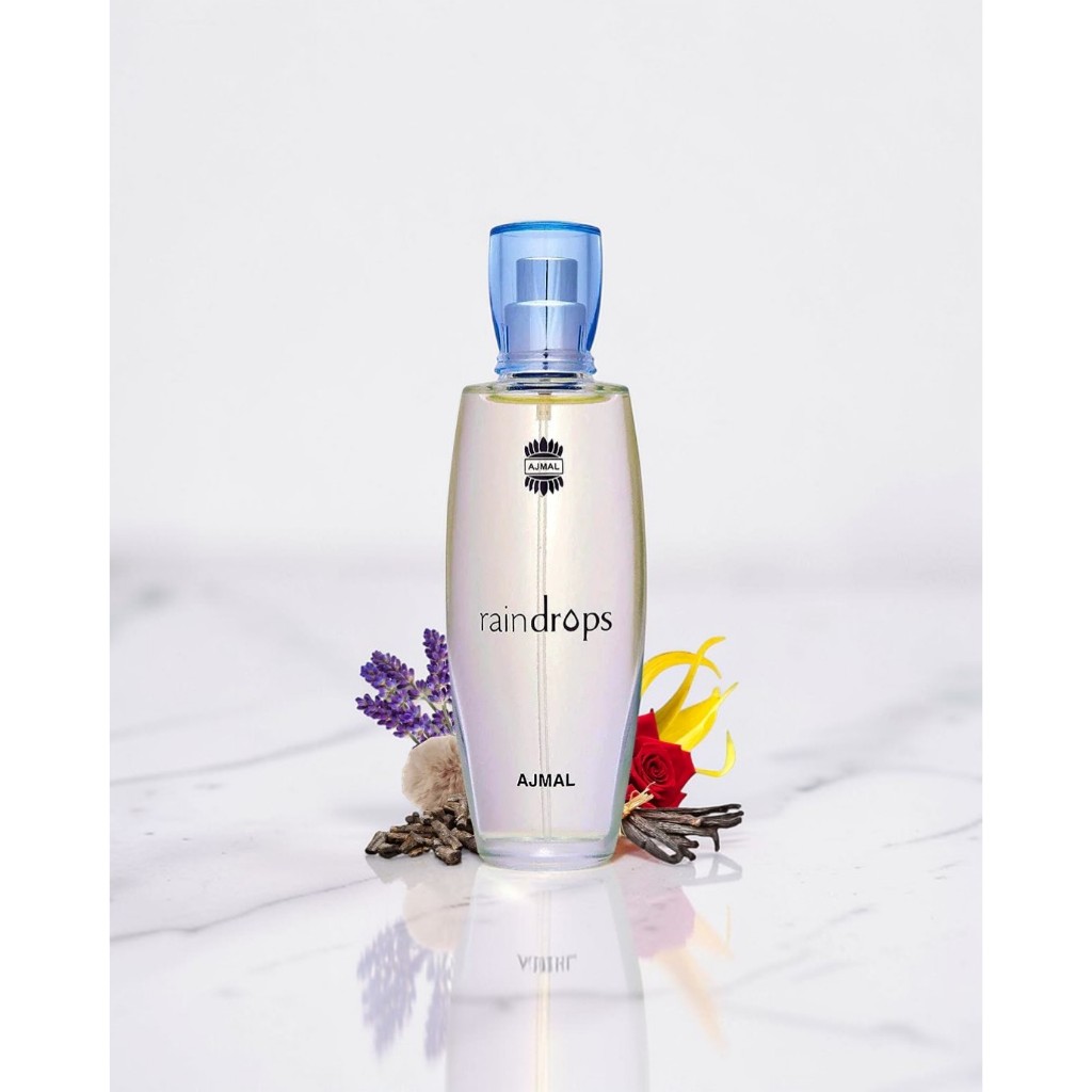 Ajmal Raindrops Eau De Parfum 50ml Floral Fresh For Woman Parfume Wanita