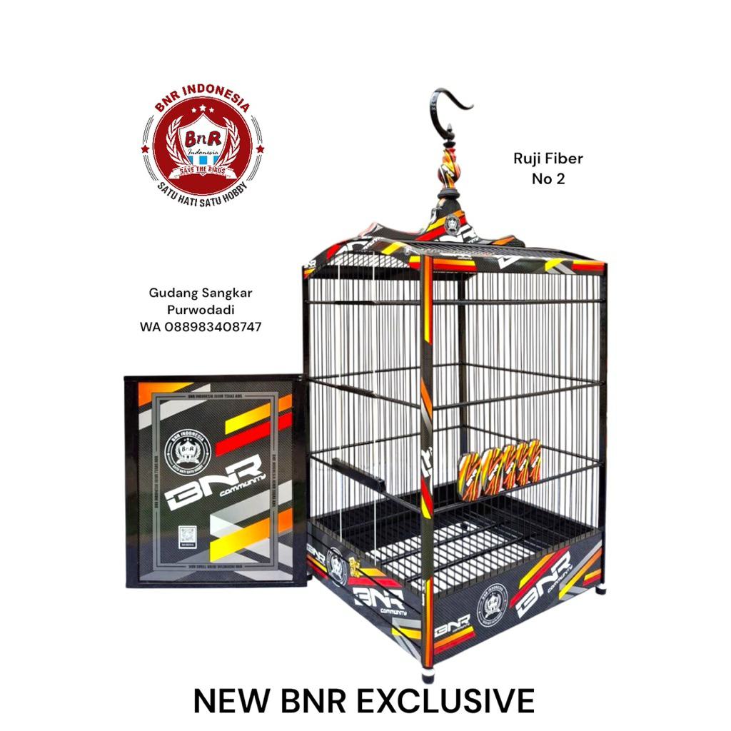 [ORIGINAL] Sangkar BNR koper ruji fiber Fullset kerodong FREE PACKING KAYU