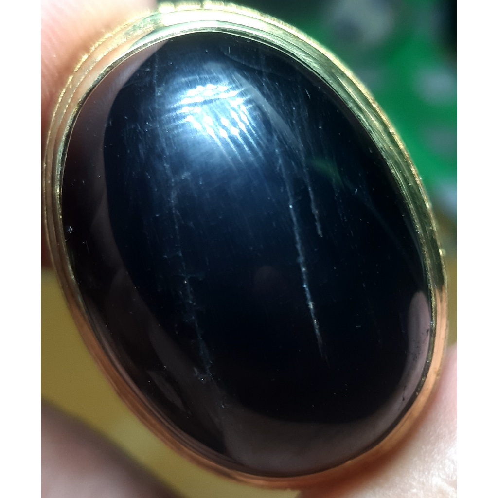 cincin akik kecubung kopi hitam dim sedang mumbul