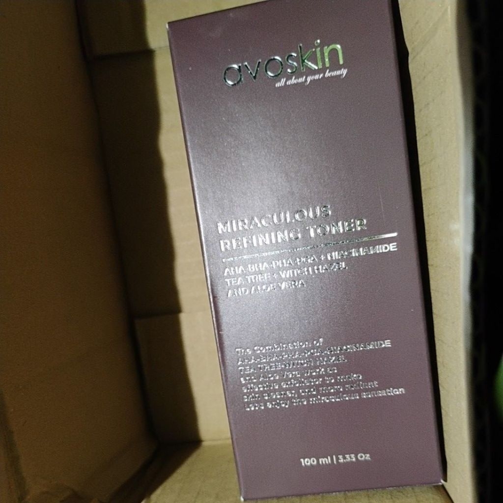 avoskin miraculous toner exfo preloved