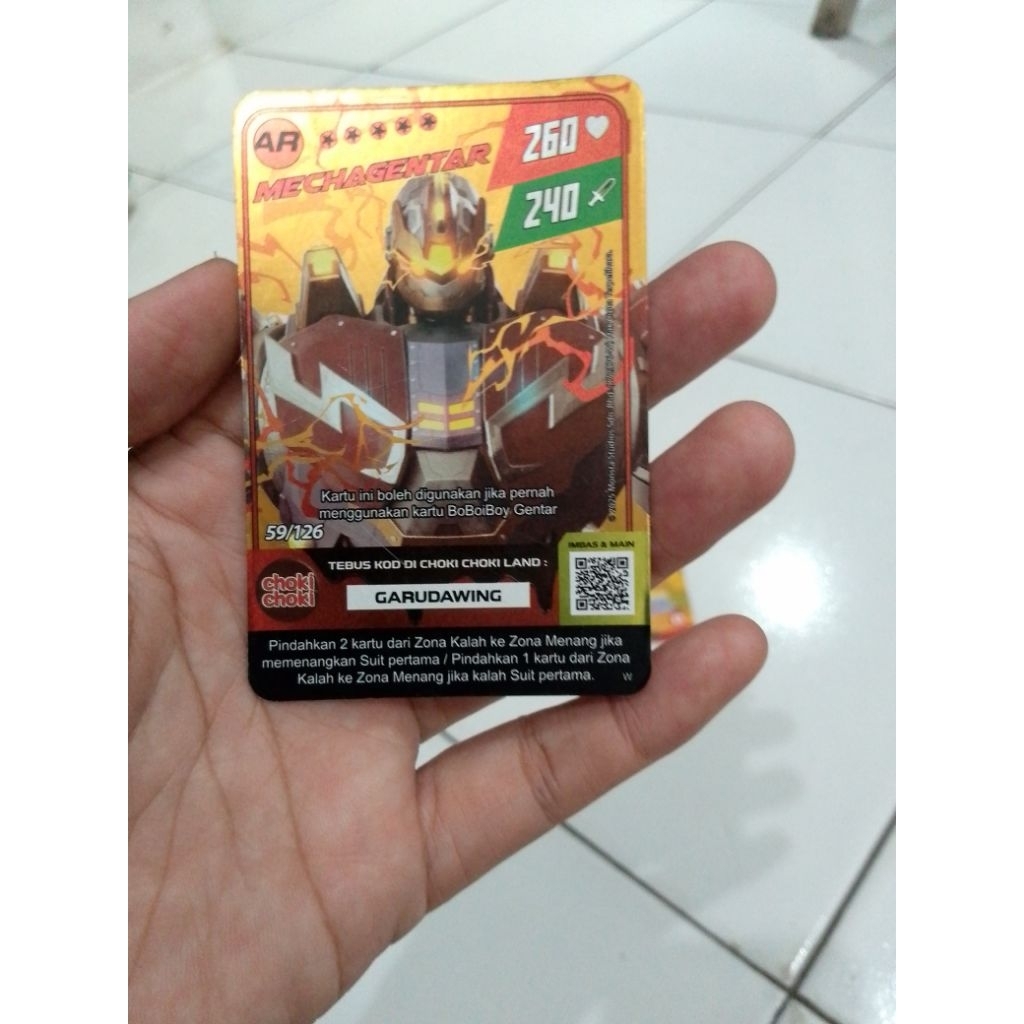 kartu boboiboy monsta galaxy card ar mexhagentar