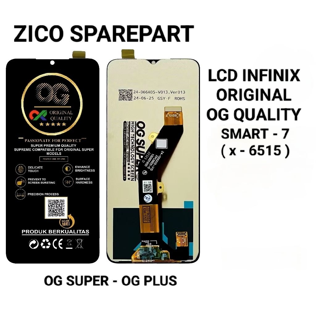 LCD INFINIX SMART 7 (x-6515) infinix hot 30i (x-669C)/itel a50/itel a60/itel a70/itel p40/itel p55 (