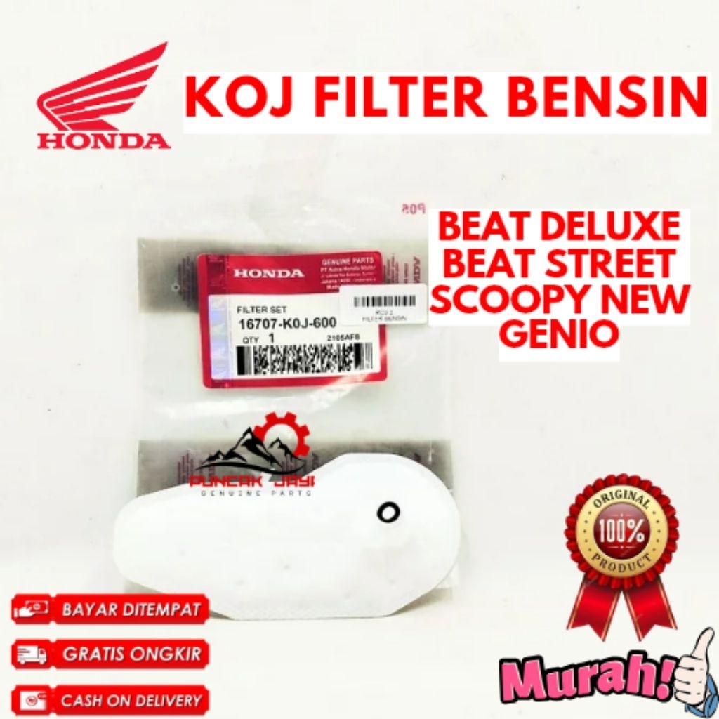 FILTER BENSIN ORIGINAL HONDA KODE KOJ, FILTER BENSIN BEAT DELUXE, FILTER BENSIN BEAT STREET, FILTER 